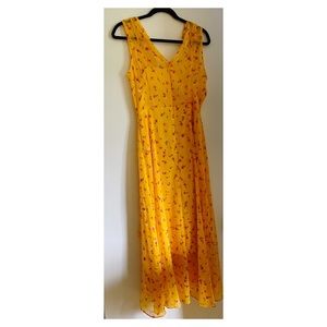 Calvin Klein Yellow Floral Summer Dress